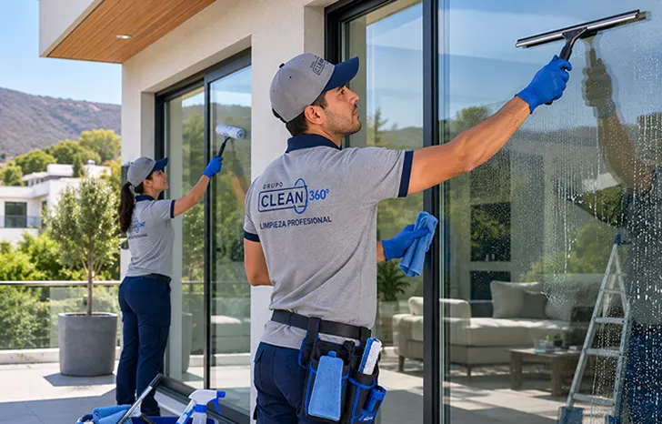 Limpieza de Ventanas y Ventanales profesional de Clean360 en Santiago Oriente