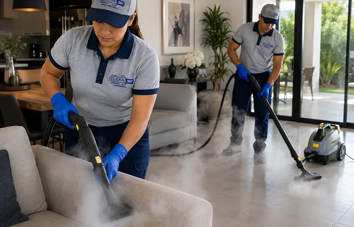 Sanitización General a Vapor profesional de Clean360 en Santiago Oriente